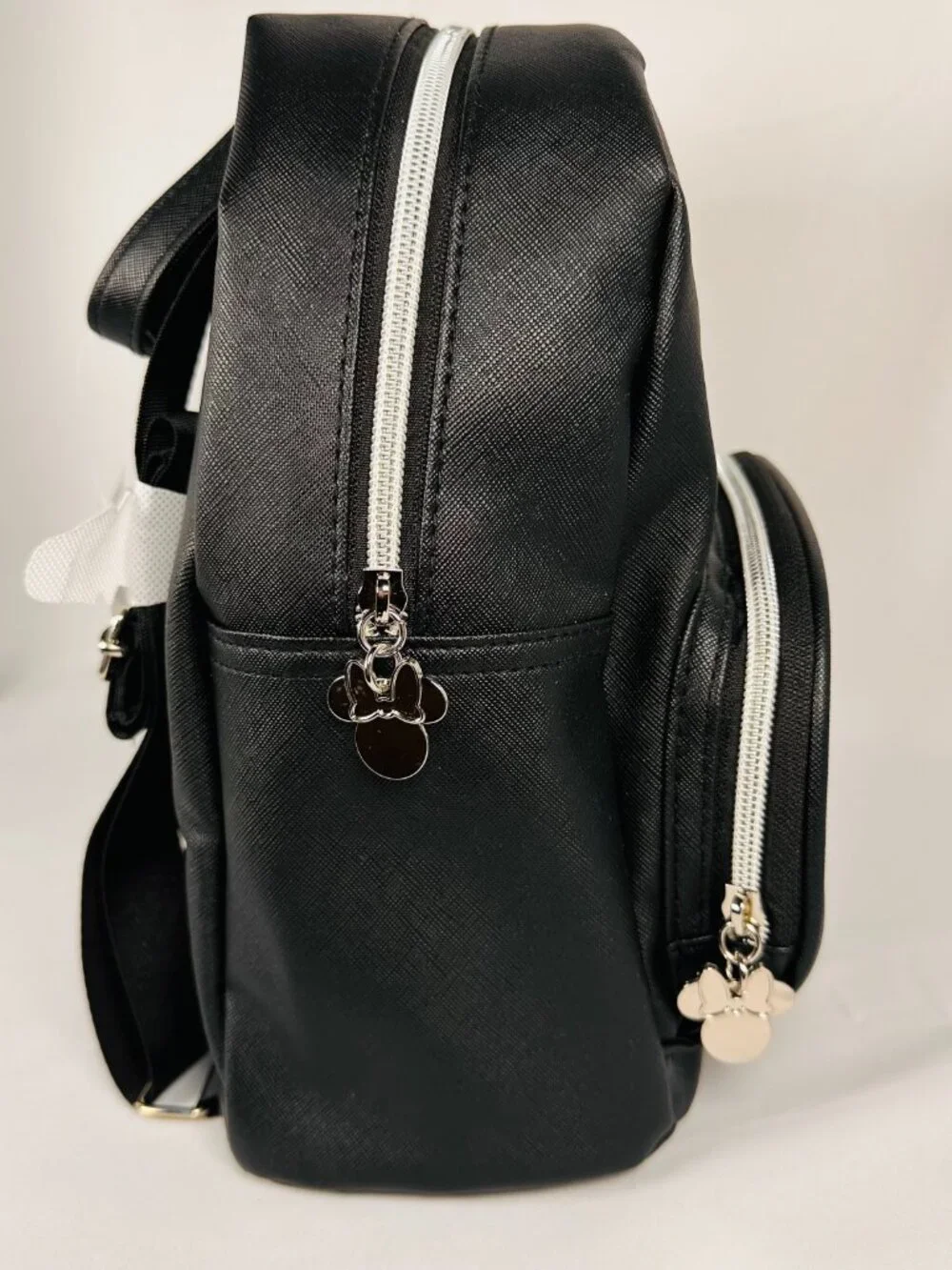 Disney Mickey Mouse Studded Mini Backpack Black NWT Red Lining